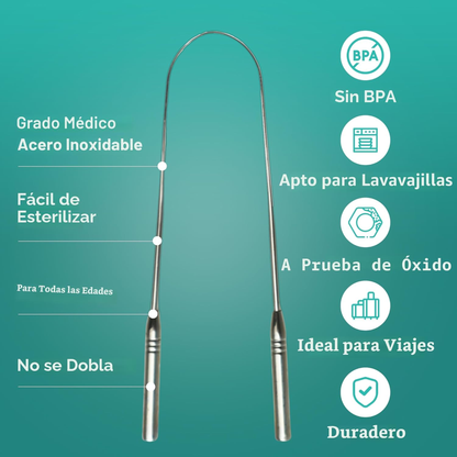 Raspador de Lengua de Acero Inoxidable